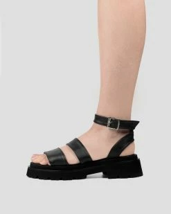 Bohema Shoes Strappy Desserto® Cactus Leather Sandals | Black