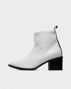 Bohema Shoes Swan No.1 Desserto® Cactus Leather Vegan Ankle Boots | White
