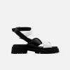 Bohema Shoes Medley Cross Strap Desserto® Cactus Leather Sandals | Black & White