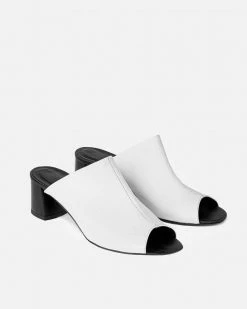 Bohema Shoes Uptown Desserto® Cactus Leather Vegan Mules | White