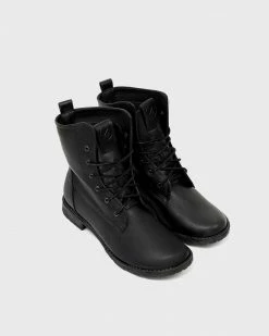 Bohema Workers No. 2 Desserto® Cactus Leather Vegan Boots | Black