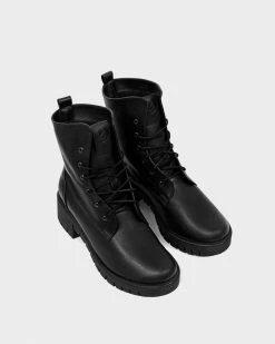 Bohema Shoes Workers No. 3 Desserto® Cactus Leather Vegan Boots | Black
