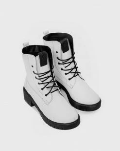 Bohema Workers No. 3 Desserto® Cactus Leather Vegan Boots | White Shoes