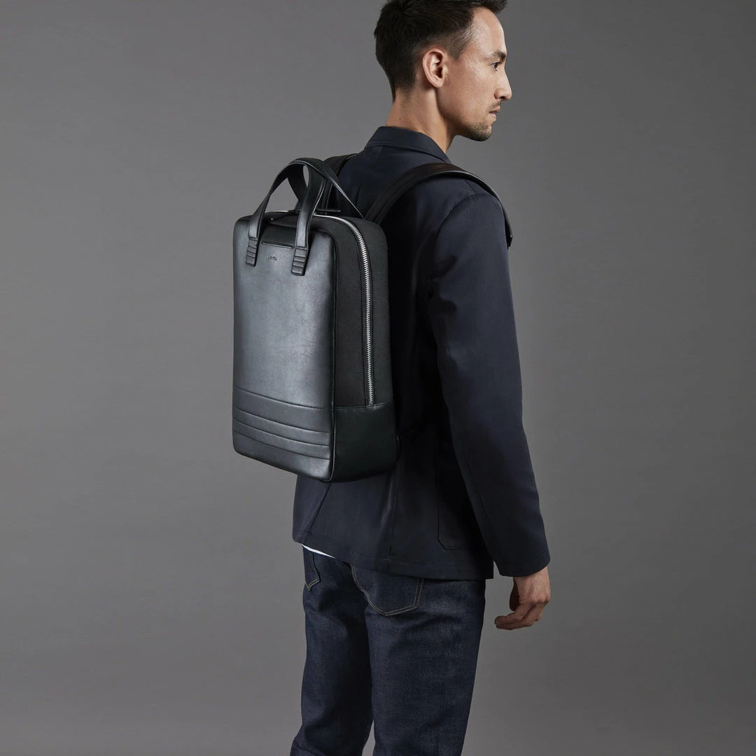 BOITA Bags Vegan Leather Backpack/Briefcase | Black 12 BOITA Bags Vegan Leather Backpack/Briefcase | Black