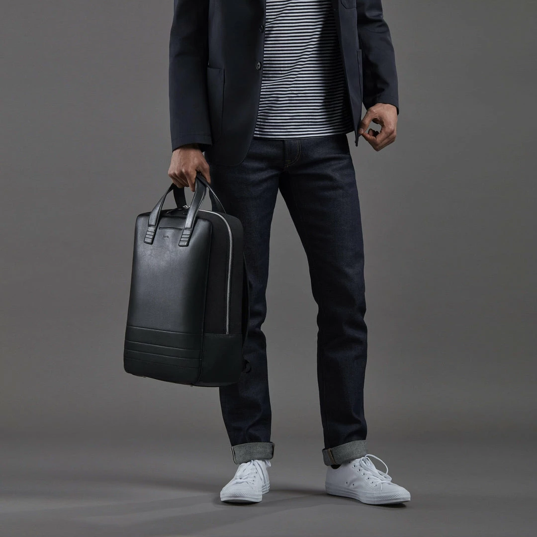 BOITA Bags Vegan Leather Backpack/Briefcase | Black 16 BOITA Bags Vegan Leather Backpack/Briefcase | Black