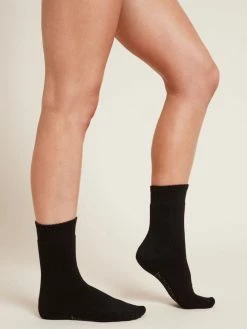 BOODY Women's Bamboo Crew Boot Socks | Black