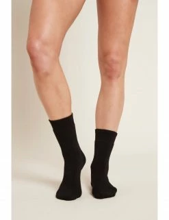 BOODY Women's Bamboo Crew Boot Socks | Black