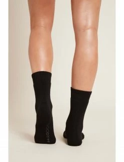 BOODY Women's Bamboo Crew Boot Socks | Black
