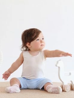 BOODY Baby Sleeveless Bamboo Vest | Chalk