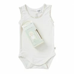 BOODY Baby Sleeveless Bamboo Bodysuit | Chalk Kids 11 BOODY Baby Sleeveless Bamboo Bodysuit | Chalk Kids