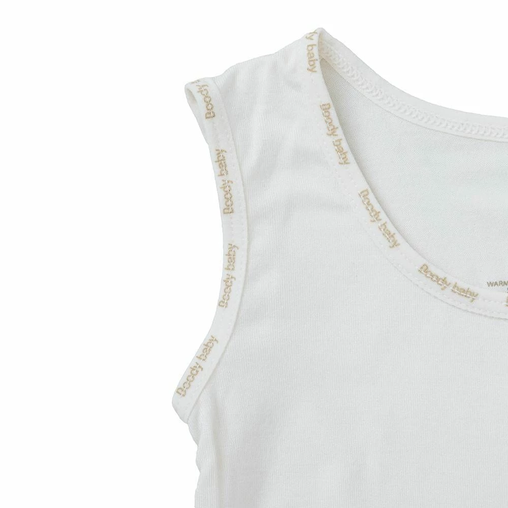 BOODY Baby Sleeveless Bamboo Bodysuit | Chalk Kids 6 BOODY Baby Sleeveless Bamboo Bodysuit | Chalk Kids