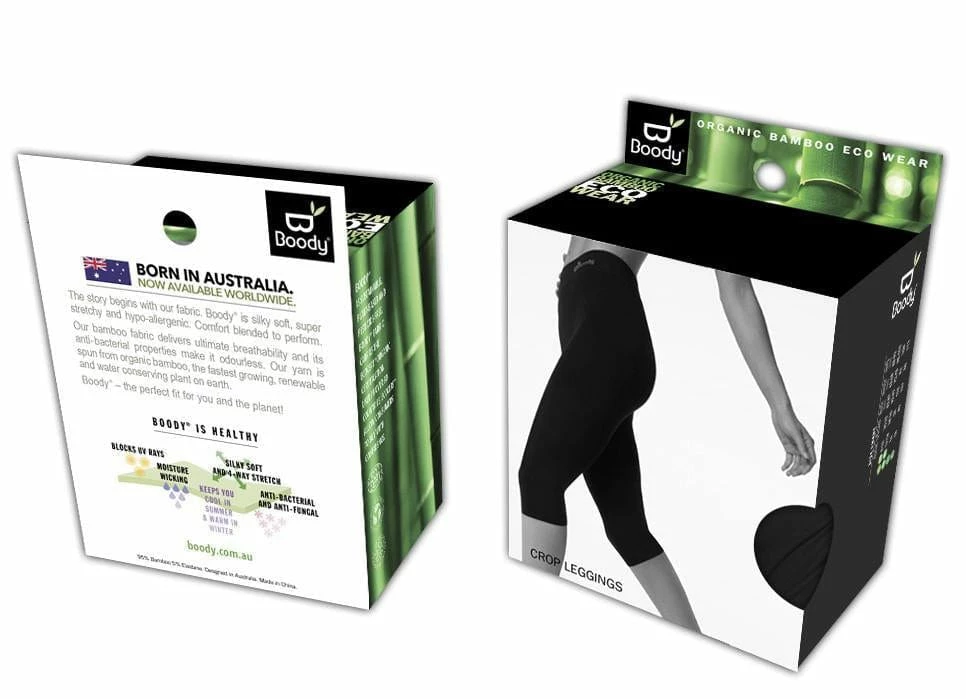 BOODY Clothing Bamboo Crop Leggings | Black 5 BOODY Clothing Bamboo Crop Leggings | Black