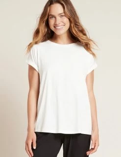 BOODY Downtime Bamboo Rolled Cuff Lounge Top | Multiple Colours Clothing