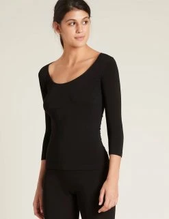BOODY Scoop Neck Bamboo 3/4 Sleeve Top | Multiple Colours Clothing