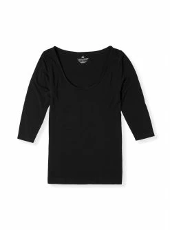 BOODY Scoop Neck Bamboo 3/4 Sleeve Top | Multiple Colours Clothing