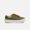 Perky Shoes Perky Eco Recycled PET Vegan Trainers | Olive Green