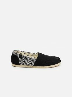 Perky Shoes Perky Eco Recycled PET Vegan Alpargata | Black Waves