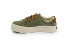 Perky Shoes Perky Eco Recycled PET Vegan Trainers | Olive Green