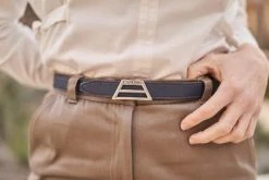 Canussa Adapt Reversible Vegan Leather Belt | Camel & Blue Accessories