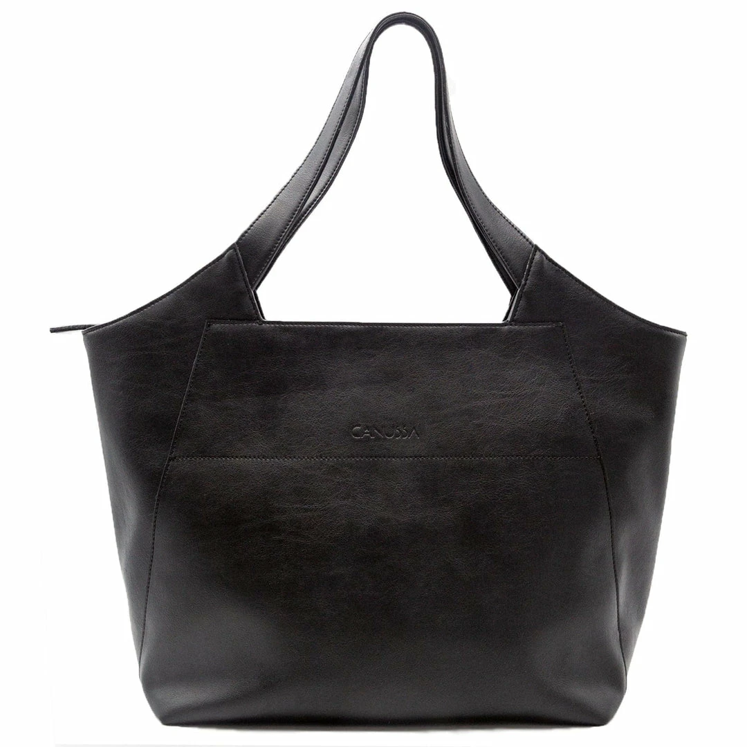 Canussa Executive Vegan Leather Business Tote | Black 4 Canussa Executive Vegan Leather Business Tote | Black