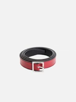 Canussa Accessories Go Reversible Vegan Leather Belt | Black & Red