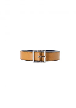 Canussa Accessories Go Reversible Vegan Leather Belt | Camel & Blue