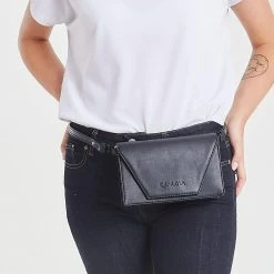 Canussa Hybrid Versatile Vegan Leather Crossbody Bag | Black Bags