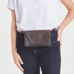 Canussa Hybrid Versatile Vegan Leather Crossbody Bag | Dark Brown