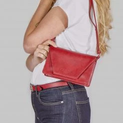 Canussa Hybrid Versatile Vegan Leather Crossbody Bag | Red