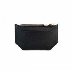 Canussa Minimal Vegan Leather Card Holder | Black & Grey Accessories
