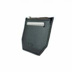 Canussa Minimal Vegan Leather Card Holder | Black & Grey Accessories