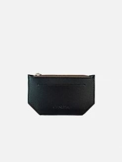 Canussa Minimal Vegan Leather Card Holder | Black & Grey Accessories
