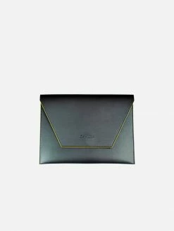 Canussa Briefcases & Laptop Cases Versatile Vegan Leather Laptop Case | Black & Yellow