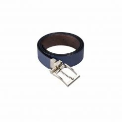 Canussa Accessories Reversible Vegan Leather Belt | Navy Blue & Brown