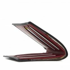 Canussa Accessories Slim Bifold Vegan Leather Wallet | Black & Red