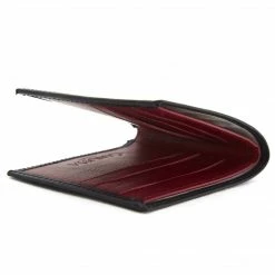 Canussa Accessories Slim Bifold Vegan Leather Wallet | Black & Red