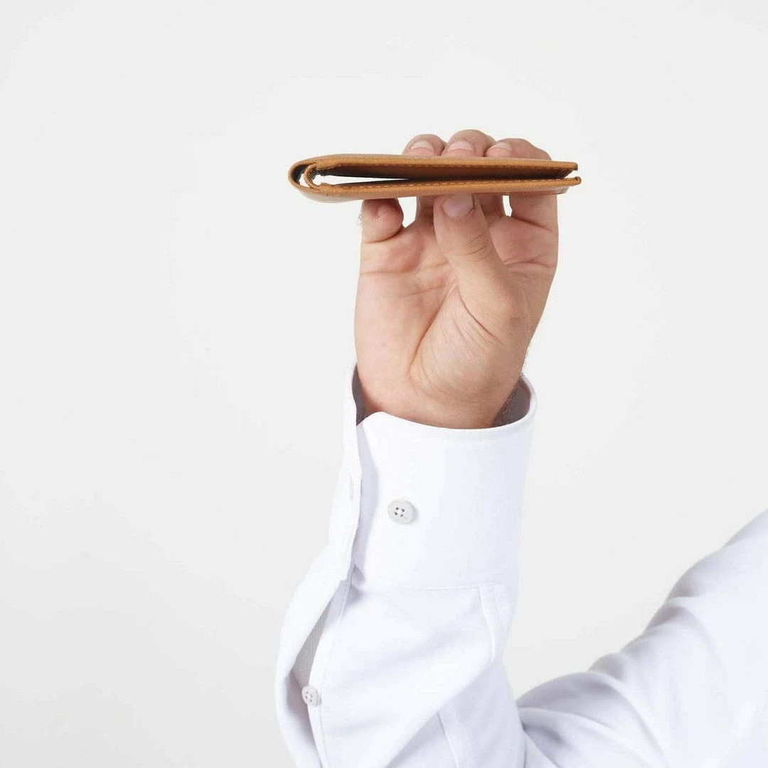 Canussa Accessories Slim Bifold Vegan Leather Wallet | Camel 14 Canussa Accessories Slim Bifold Vegan Leather Wallet | Camel