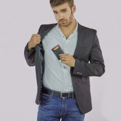 Canussa Slim Vegan Leather Cardholder | Black & Red Accessories