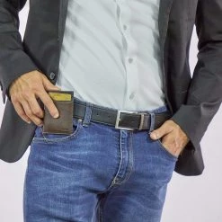 Canussa Accessories Slim Vegan Leather Cardholder | Brown & Black