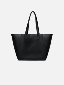 Canussa Bags Totissimo Foldable Vegan Leather Tote Bag | Black