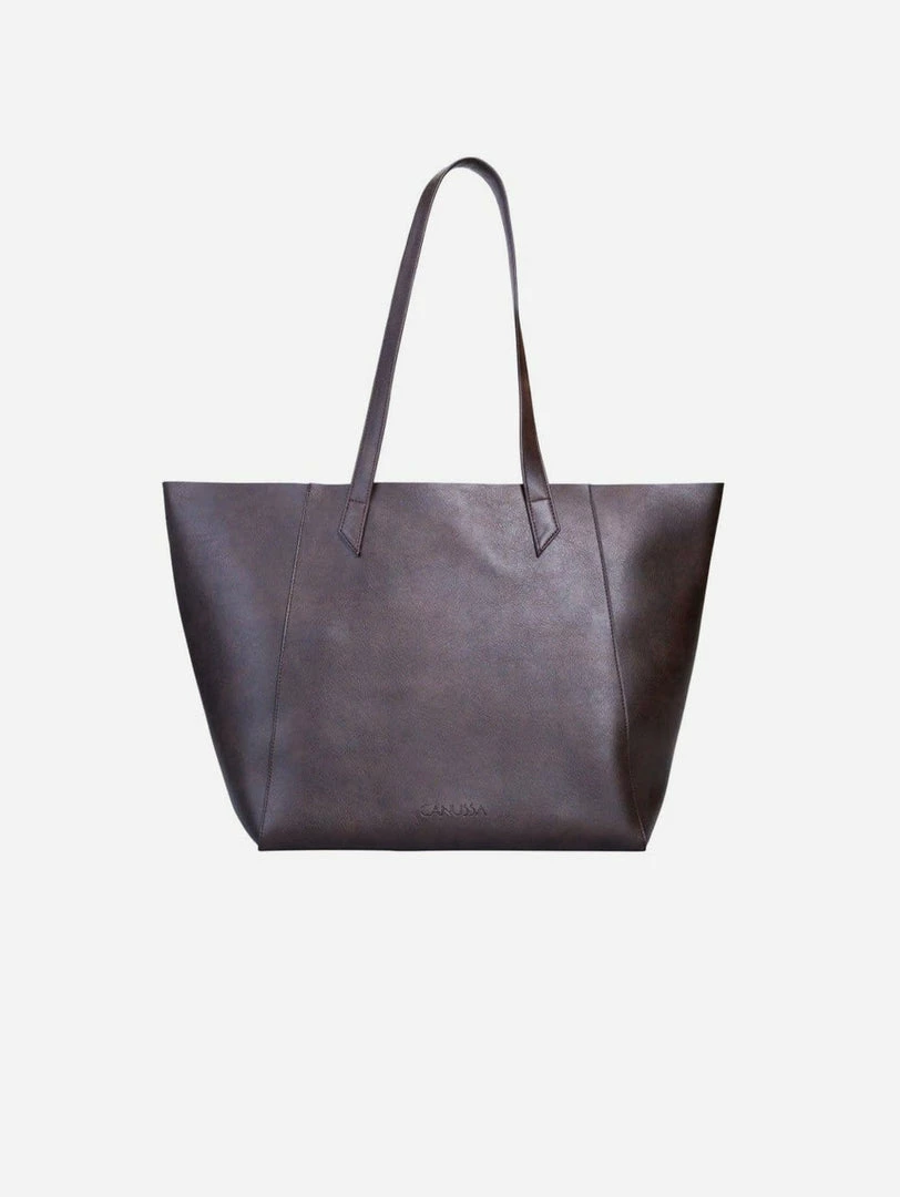 Canussa Totissimo Foldable Vegan Leather Tote Bag | Brown Bags 3 Canussa Totissimo Foldable Vegan Leather Tote Bag | Brown Bags