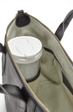 Canussa Trotto Vegan Leather Tote Bag | Black/Grey