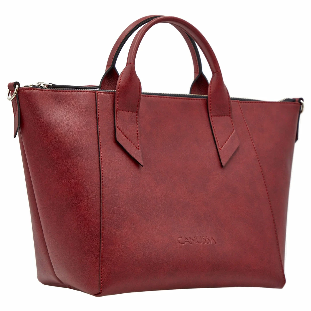 Canussa Trotto Vegan Leather Tote Bag | Red Bags 6 Canussa Trotto Vegan Leather Tote Bag | Red Bags