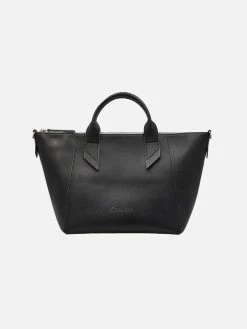 Canussa Trotto Vegan Leather Tote Bag | Black/Grey