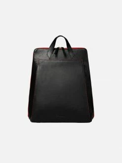 Canussa Bags Urban Vegan Leather Backpack | Black & Red