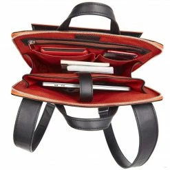 Canussa Bags Urban Vegan Leather Backpack | Black & Red