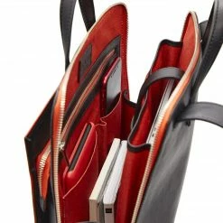 Canussa Bags Urban Vegan Leather Backpack | Black & Red