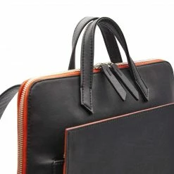 Canussa Bags Urban Vegan Leather Backpack | Black & Red