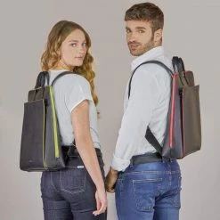 Canussa Bags Urban Vegan Leather Backpack | Black & Red