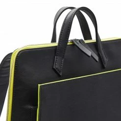 Canussa Bags Urban Vegan Leather Backpack | Black & Yellow